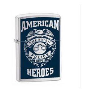 American Heros Police Zippo Lighter (Street Chrome)