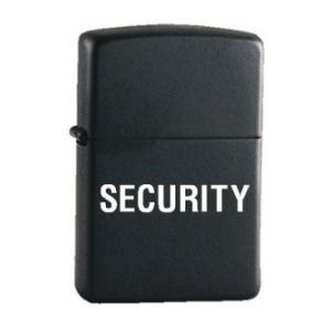 Security Zippo Lighter (Black Matte)