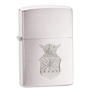 Air Force Crest Emblem Zippo Lighter (Brushed Chrome)