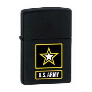 Army Star Zippo Lighter (Black Matte)