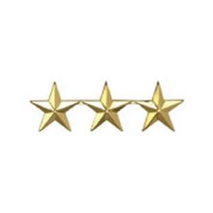 3 Star Rank Insignia Pin