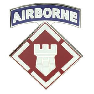 20th Engineer Brigade w/ Airborne Tab Combat Service I.D. Badge