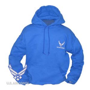 Air Force New Logo Hooded Long Sleeve Sweatshirt (Royal Blue)