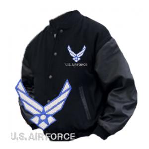 Varsity Legend Jacket (Black) with Air Force New Logo