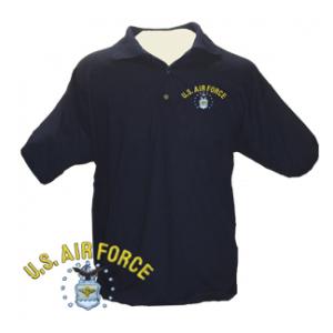 U.S. Air Force Wicking mesh Polo Shirt (Navy Blue)