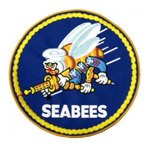 Navy Seabees Round (Back Patch)