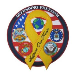 Support Our Troops Back Patch Ribbon