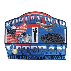 Korean War Veteran The Forgotten War Back Patch