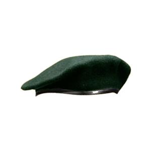 Military Beret (Leather Sweatband)(Rifle Green)
