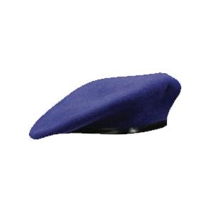 Military Beret  (Leather Sweatband)(Dark Royal)