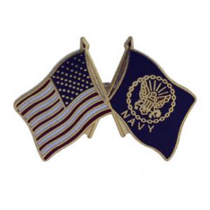 US Navy & US Flag Pin