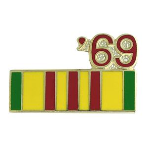 Vietnam Service Ribbon with 69 Pin