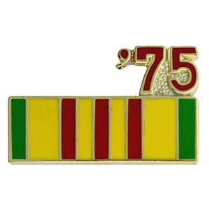 Vietnam Service Ribbon with 75 Pin