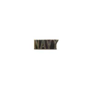 Navy Script Pin