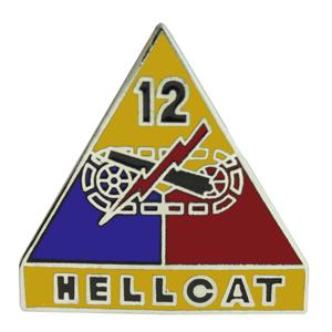 12th Armored Division Pin