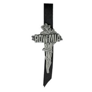POW * MIA Cross with Ribbon Pin