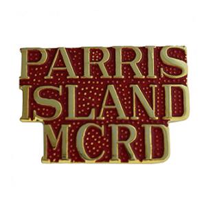 Parris Island MCRD Script Pin