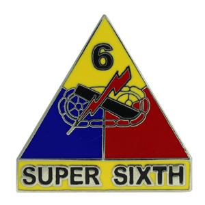 6th Armored Division Pin