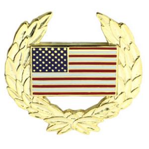 US Flag with Wreath Pin