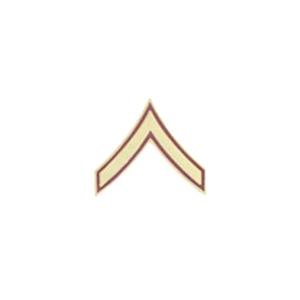 Marine Private 1st Class E-2 Pin (Gold on Red)