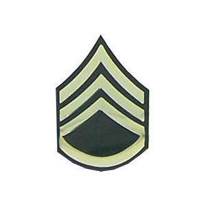 Army Staff Sergeant E-6 Pin (Gold on Green)