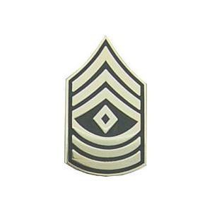 Army First Sergeant E-8 Pin (Gold on Green)