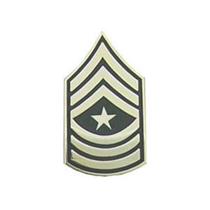 Army Sergeant Major E-9 Pin (Gold on Green)