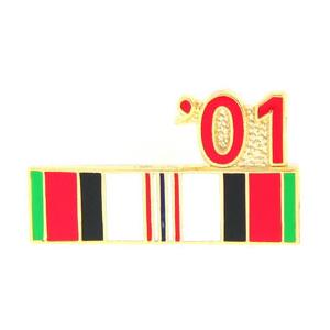 Afghanistan Service Ribbon with 01' Pin