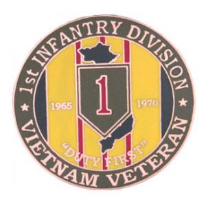 Vietnam Veteran 1st Infantry Division Pin