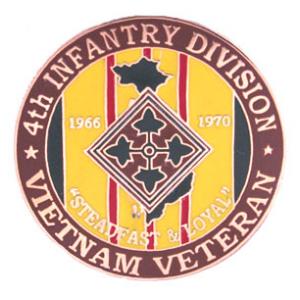 Vietnam Veteran 4th Infantry Division Pin