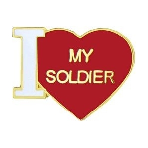I Love My Soldier Pin