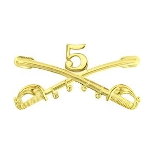 5th Cavalry Crossed Sabers Pin