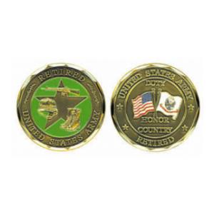 Army Retired Challenge Coin