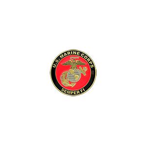 USMC Devil Dog with Flag Challenge Coin