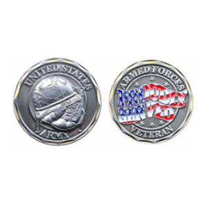 Proudly Served Army Veteran Challenge Coin