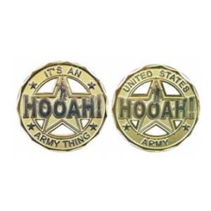 Army HOOAH Cut-Out Challenge Coin
