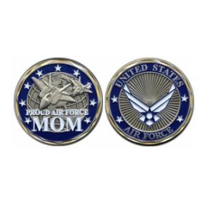 Proud Air Force Mom Challenge Coin