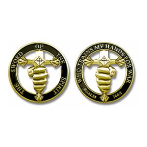 Sword of The Spirit Cut-Out Challenge Coin