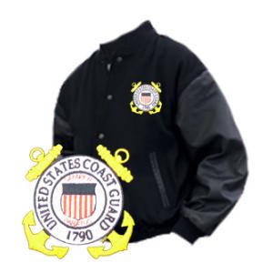 Varsity Legend Jacket (Black) with Coast Guard Logo