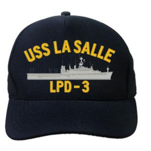 USS La Salle LPD-3 Cap (Dark Navy) (Direct Embroidered)