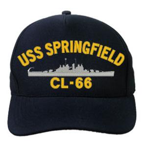 USS Springfield CL-66 Cap (Dark Navy) (Direct Embroidered)