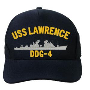 USS Lawrence DDG-4 Cap (Dark Navy) (Direct Embroidered)