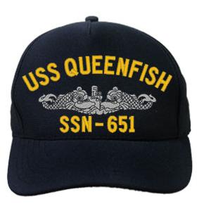 USS Queenfish SSN-651 Cap (Dark Navy) (Direct Embroidered)