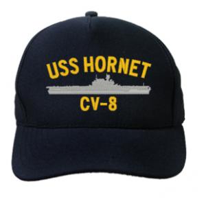 USS Hornet CV-8 Cap (Dark Navy) (Direct Embroidered)