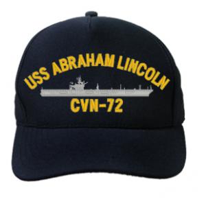 USS Abraham Lincoln CVN-72 Cap (Dark Navy) (Direct Embroidered)