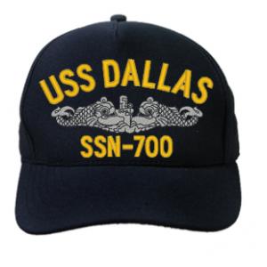 USS Dallas SSN-700 Cap (Dark Navy) (Direct Embroidered)