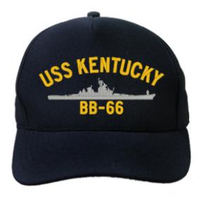 USS Kentucky BB-66 Cap (Dark Navy) (Direct Embroidered)