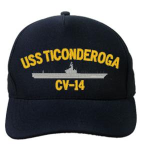 USS Ticonderoga CVS-14 Cap (Dark Navy) (Direct Embroidered)