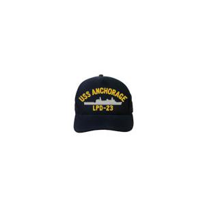 USS Anchorage LPD-23 Cap (Dark Navy) (Direct Embroidered)