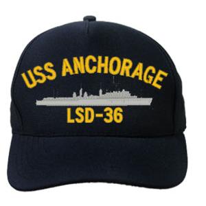 USS Anchorage LSD-36 Cap (Dark Navy) Direct Embroidered)